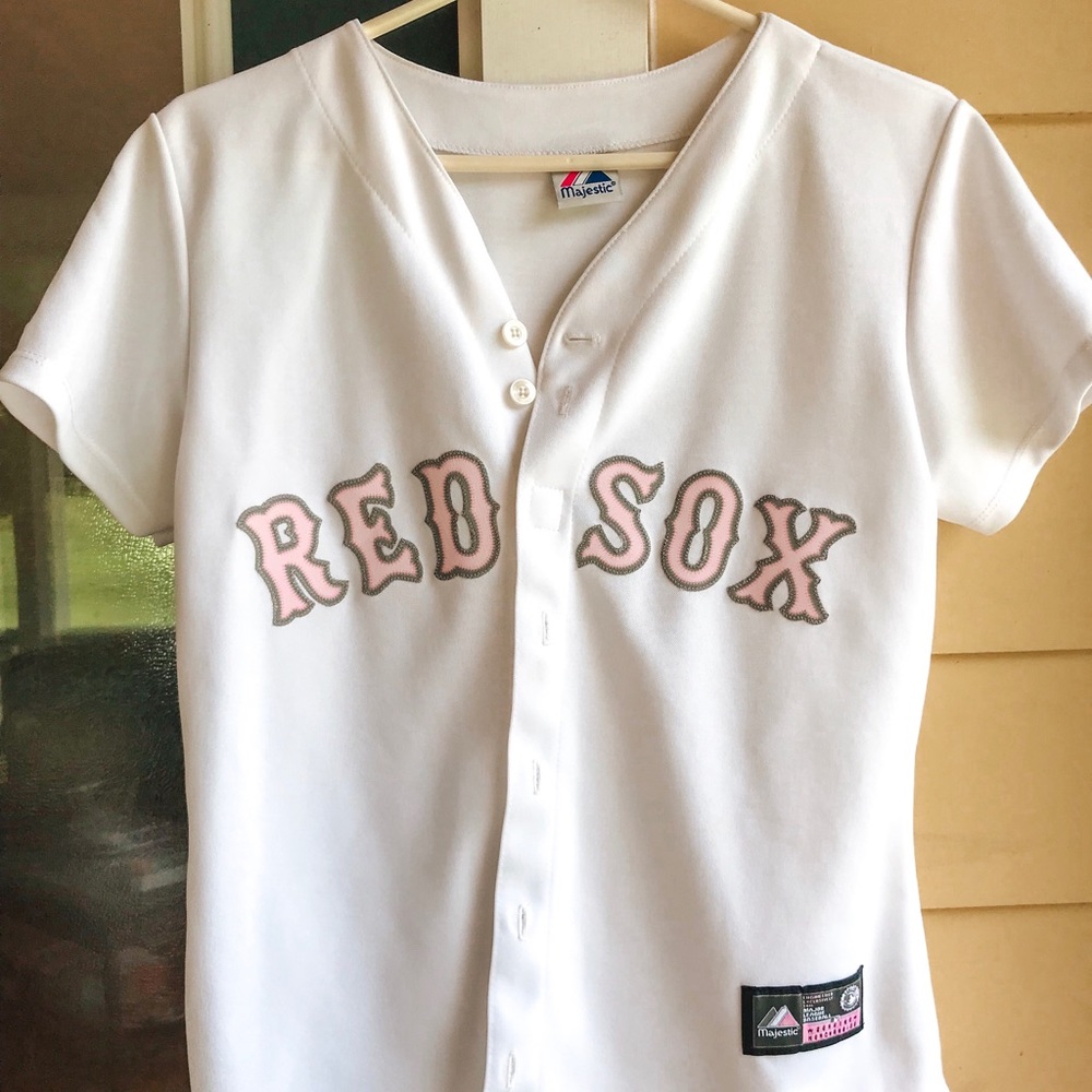 Numberless Pink Youth M Red Sox jersey